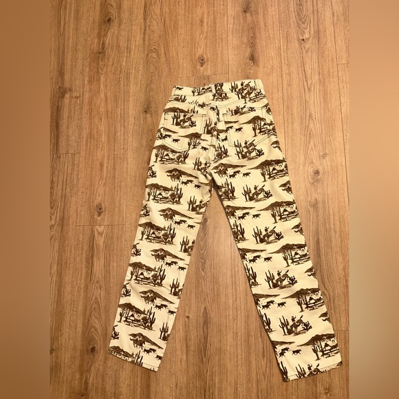 Reformation Sonora Desert Print Straight Leg Jeans Size 26 “Desert Sand” Wash - Picture 6 of 11